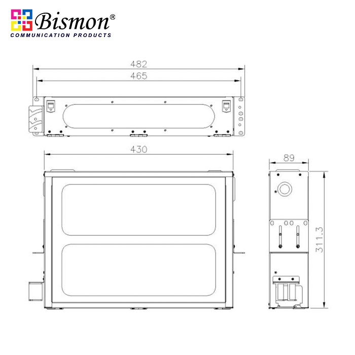 48 Core 2U Rack mount drawer fiber optic (SC-Complete set) อุปกรณ์ครบพร้อมใช้งาน